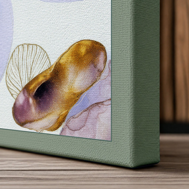 Drifting Jellyfish Coastal - Wrapped Canvas, 18x12 - 45.7 x 30.5 cm, Sage Border