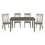 Ensemble de chaises de salle à manger 2 pièces ensemble de chaises en bois brossé gris clair-1795499357