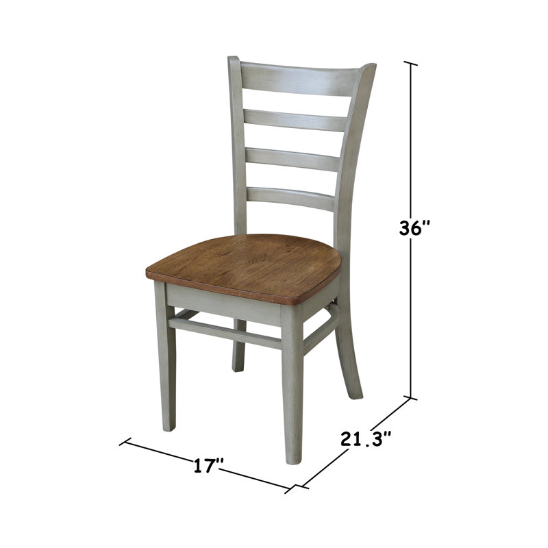Ensemble de salle à manger extensible Deriya, 5 pièces : 1 table, 4 chaises, Hickory / pierre