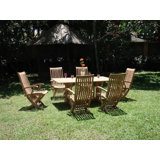 Pranav Outdoor 7 - Piece Teak Dining Set