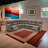 Corduroy Stripe Fabric Living Room U Shape Intelligent Serenity Recline Sofa Set-1047654610