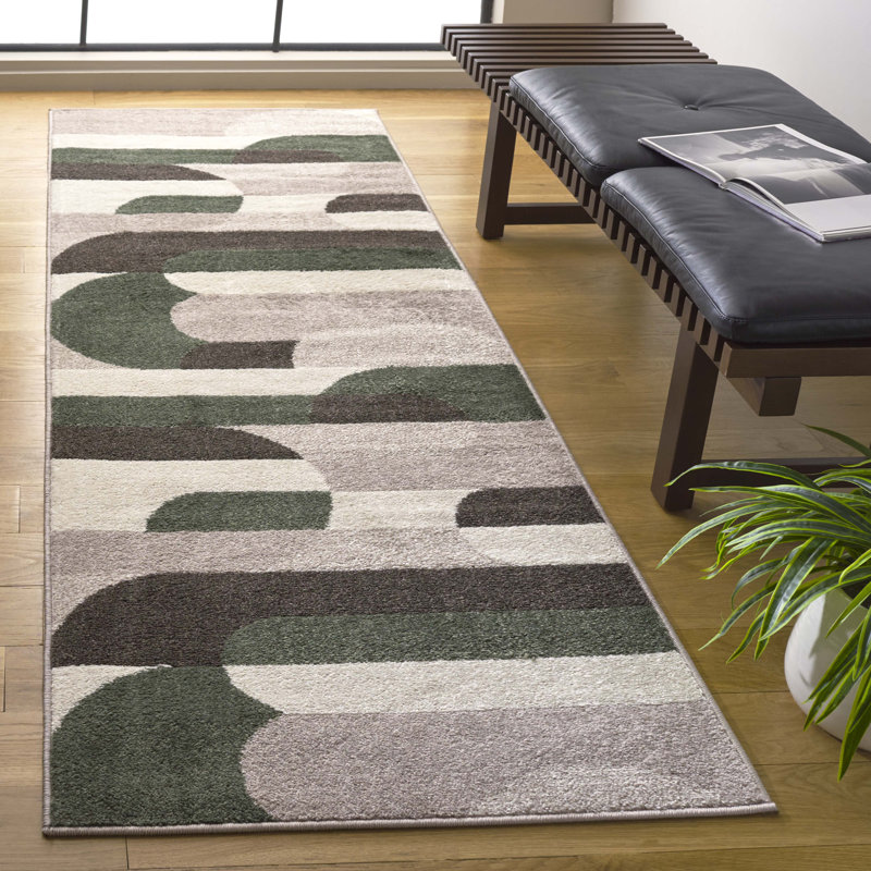 Trevorr Geometric Shapes Rug, Runner 2'1" x 8'
