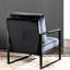 Chaise en velours de style Mid-Century moderne, structure en métal, noir