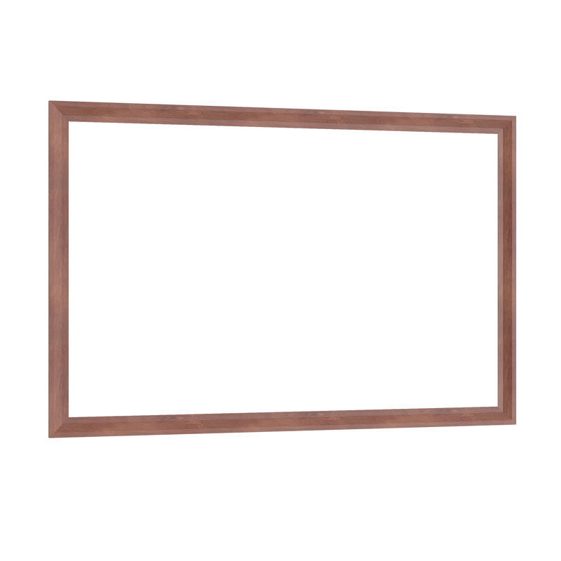 60"X40" Oversized Modern Rectangle Bathroom Mirror, Walnut