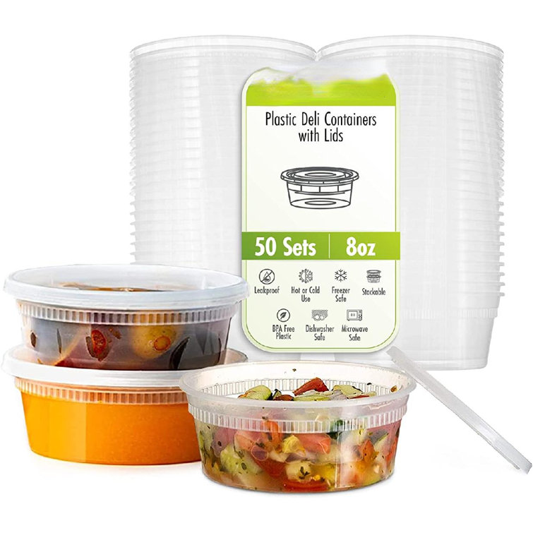 SereneLife Microwavable Soup Containers With Lids Leak Proof