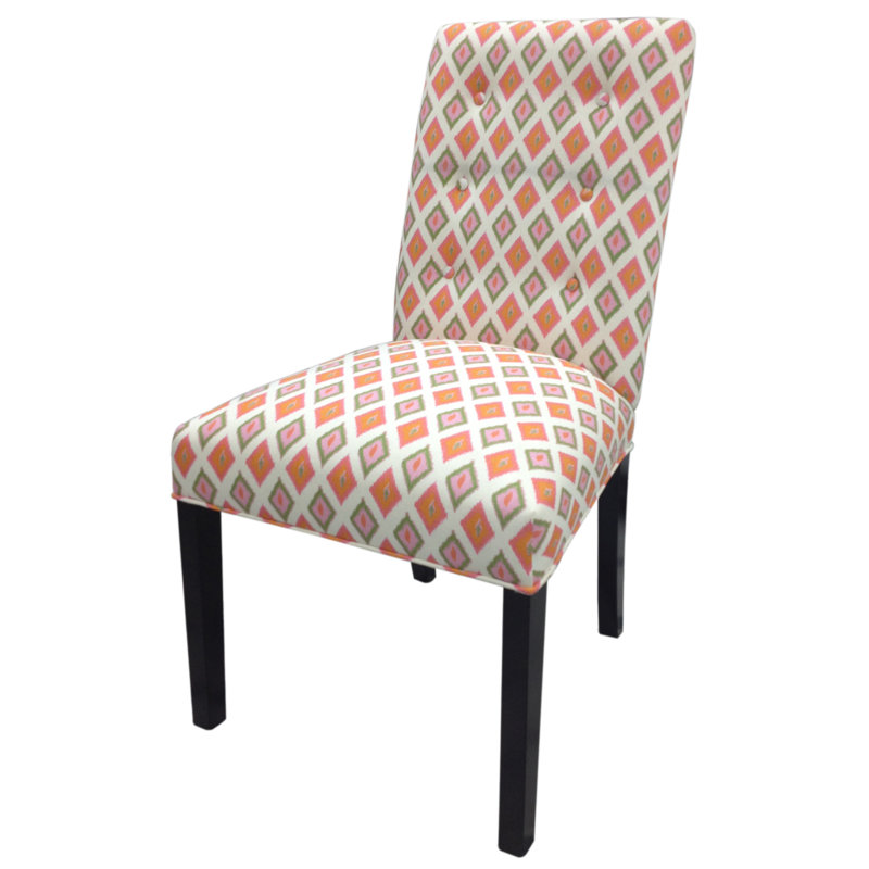 Upholstered Side Chair, Orange