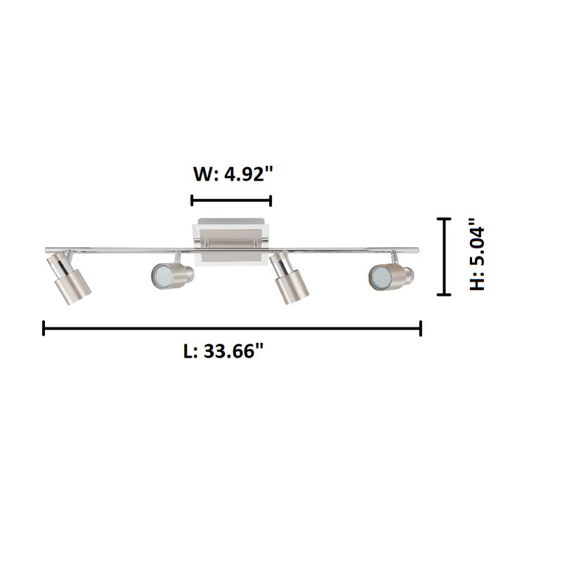 Arham Adjustable Track Head, Matte Nickel