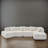 140" Wide L-Shaped Modular Sectional Sofa-233764122