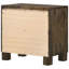 Table de chevet rustique avec 2 tiroirs et quincaillerie noire pour la chambre à coucher 2 - brun doré