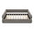 Upholstered Platform Bed With USB Ports & 2 Storage Drawers,King Size Lambswool Platform Bed With Tufted Backrest & Armrests-483129476