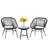 Ava-Sophia 2 - Person Wicker Patio Dining Set with Round Table