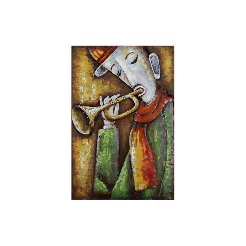 Handmade Traditional Entertainment Wall Decor on Metal