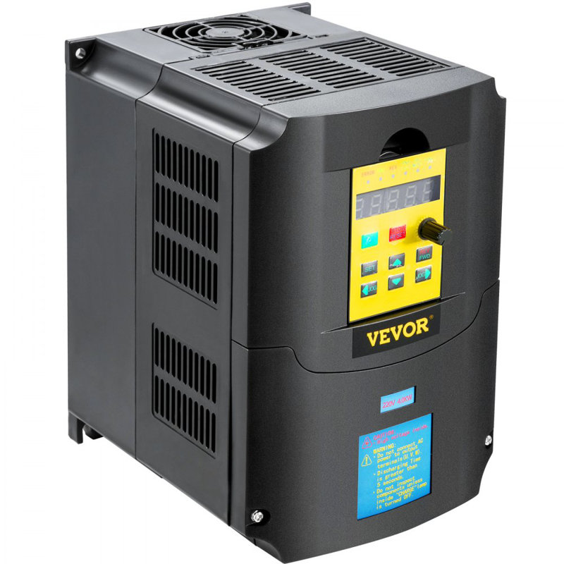 Variable Frequency Drive, AC 220V Input 4KW Variable Frequency CNC Drive Inverter Converter, VFD 5.5HP 1 or 3 Phase Input, 3 Phase Output, CNC Motor Inverter Converter for Motor Speed Control
