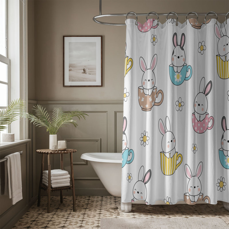 Rideau de douche standard 1 pièce Soft Dawn, H 74 po x l 71 po