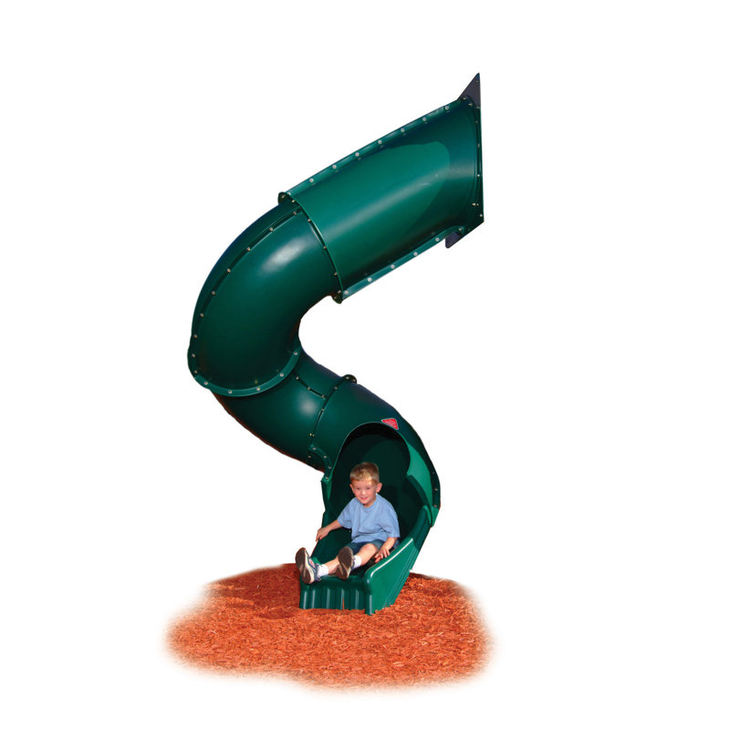 Turbo Spiral Slide for 7' Deck, Green, Forest Green