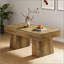 Table de salle à manger en bois, table de centre rectangulaire, table basse spacieuse