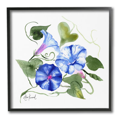 Minimal Morning Glories Framed Giclee Art by Alexandria Gilbert Kincaid