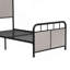 Structure de lit plateforme en lin avec tête de lit et pied de lit en tissu, une solution durable et confortable pour toute chambre à coucher