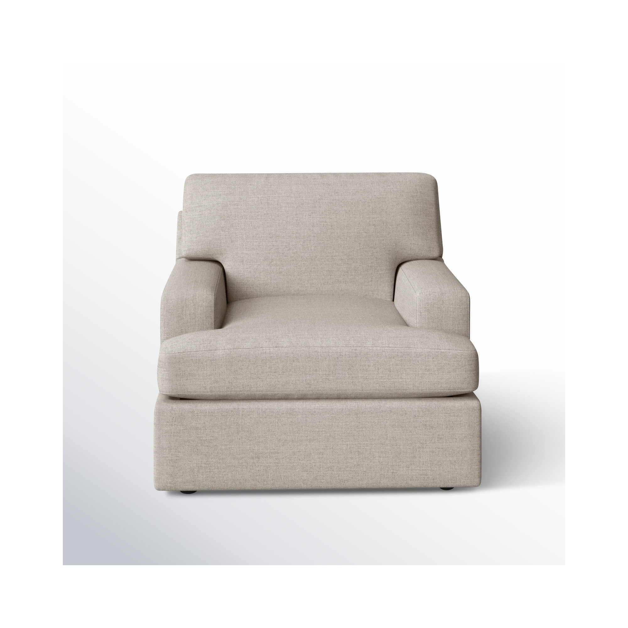 Cleo Upholstered Custom Accent Chair, Turbo Ash Basketweave