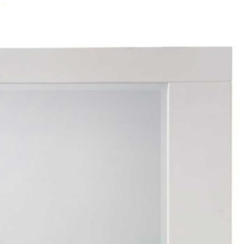 Miroir Naima II, 37,03 po x 46,03 po, Blanc brillant, Rectangulaire