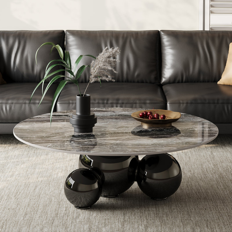 Table basse Tahmid, Noir, noir, noir, noir, Marbre noir