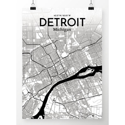 " Detroit City Map "