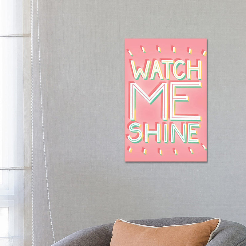 «Tween Girl Power III» par Richelle Garn - art textuel sur toile tendue, H 26 po x l 18 po x 1,5 po