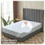Ensemble de draps en jersey tricoté très grand en jersey 4 pièces | Ensemble de draps en jersey 100% coton respirant | Toutes saisons, gris clair-101033604-101033602