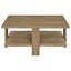 Table basse carrée brune Runnion Mango (seulement avec table basse)
