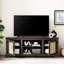 Meuble télé pour téléviseur de 70 po, 2 tablettes de rangement, armoires naturelles, gris, l 65 po x P 15,38 po x H 23,28 po, console de divertissement avec portes