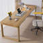 Bureau rectangulaire en bois massif brun clair-310687715