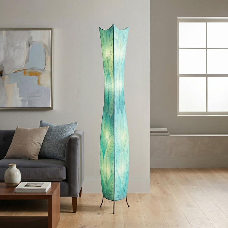 Lampe sur pied 72 po Arbutus, Bleu mer