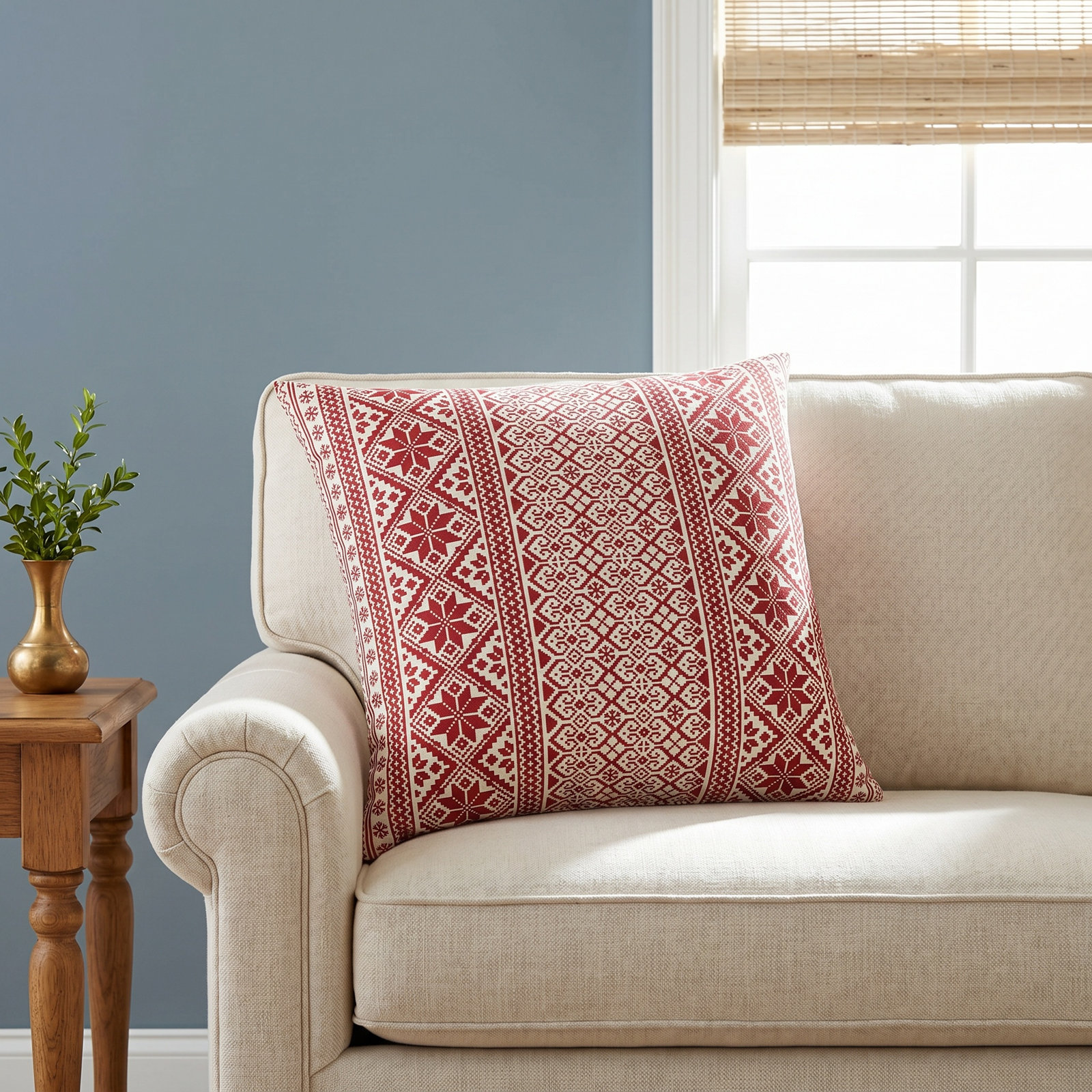 Glenroy 20" x 20" Cotton Throw Pillow, Polyester/Polyfill