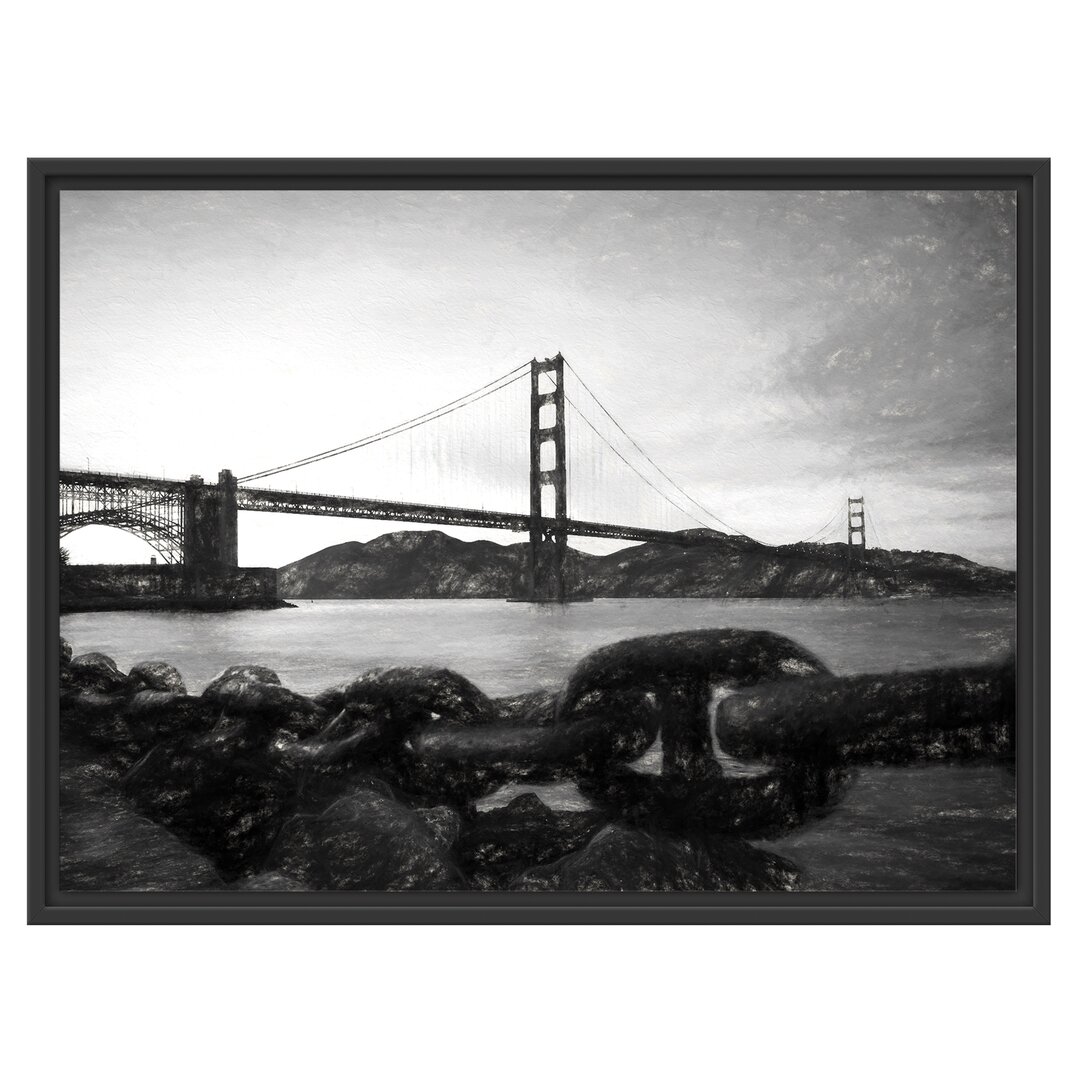 Gerahmtes Wandbild Golden Gate Bridge