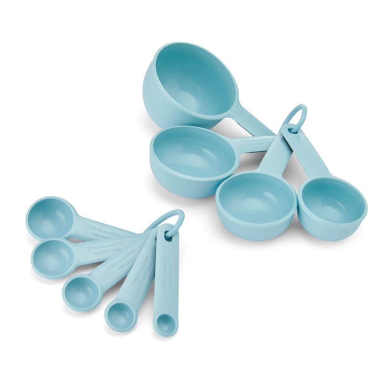 Kitchenaid Measuring Cup & Spoon Set, 9 Piece, Blue