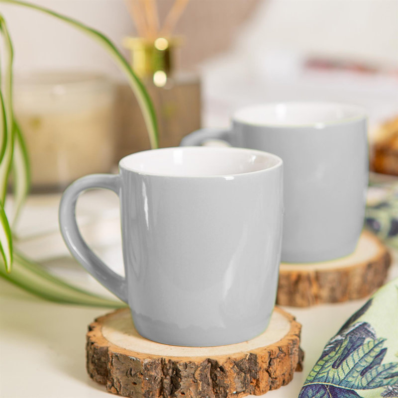Argon Tableware - Coloured Coffee Mugs, Grey