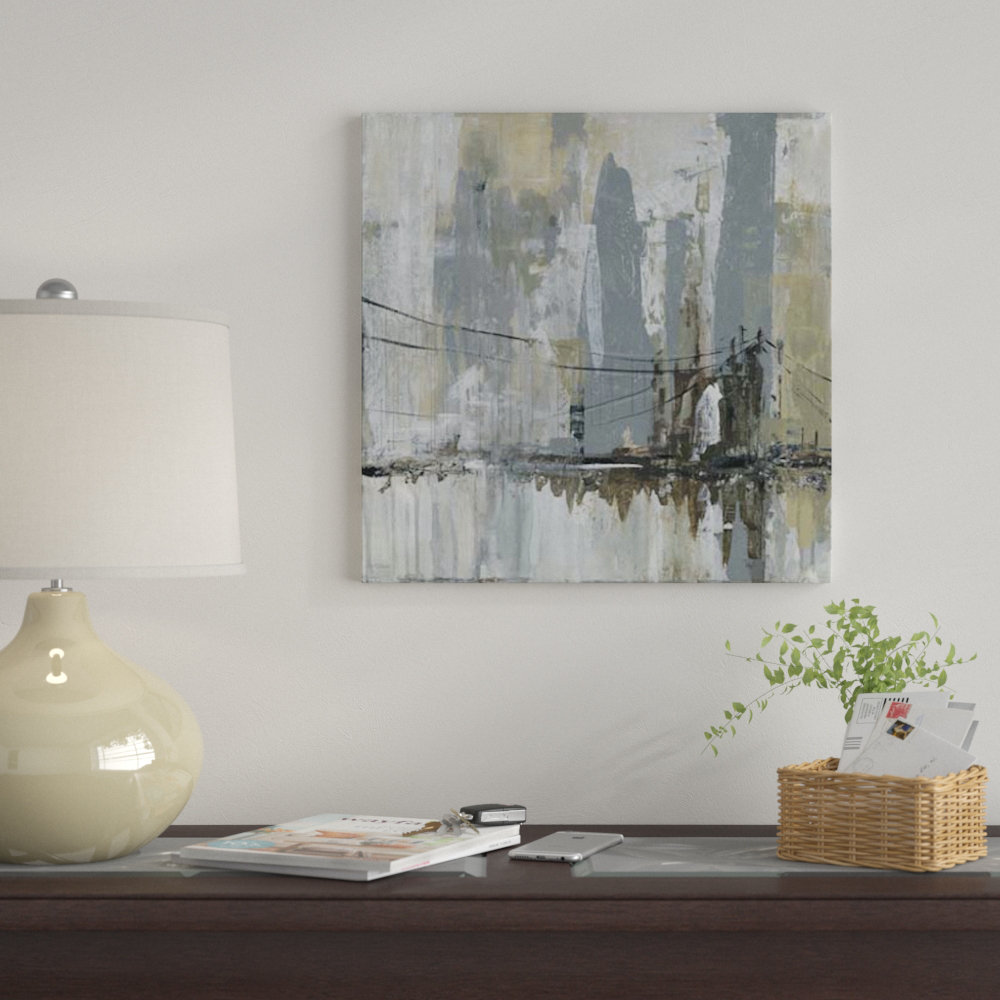 'Midtown Bridge II' Print on Canvas East Urban Home Mat 