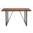 5-Piece Modern  Industrial Rectangular Wood Dining Set with Faux Leather Chairs-1424861328