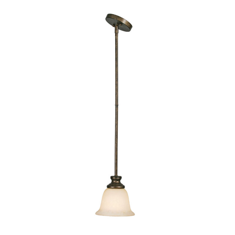 Luminaire suspendu cylindrique unique à 1 lumière Anaeli sans accents de matériau secondaire ou décoratif