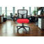 Chaise de bureau en Y avec dossier en filet et accoudoirs réglables, rouge-136577221