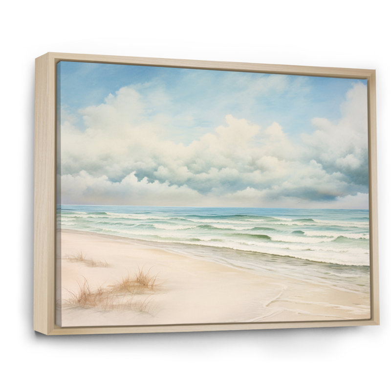 Beach Coastal Tranquility II - reproduction, H 12 po x l 20 po x P 1 po, Cadre naturel flottant