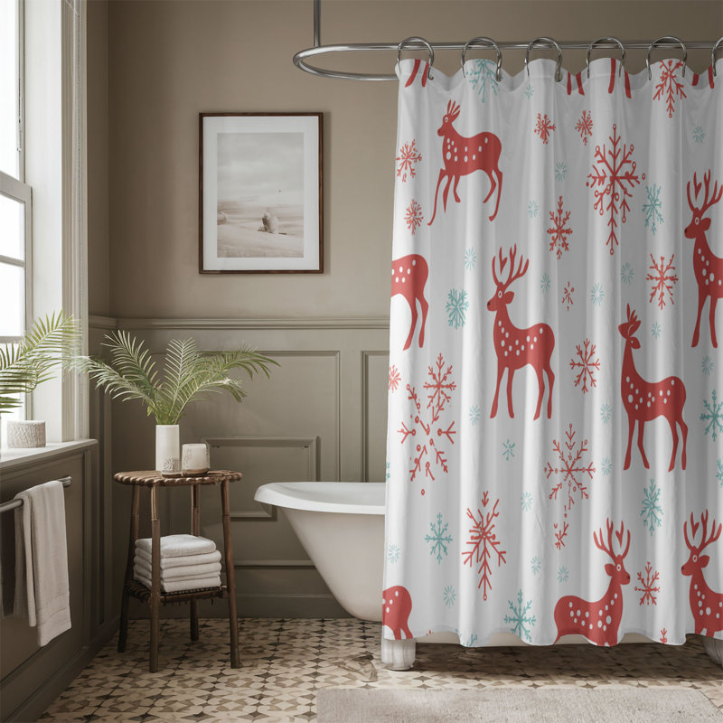 Retro Cheer - Premium Shower Curtain, 74"H x 71"W