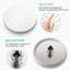Ensemble de robinet de baignoire et douche rond à fonction simple Modern Raincan, ensemble de garniture de valve, pomme de douche à pluie-114762942