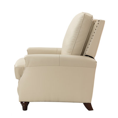 Andrena Genuine Leather Recliner With Nailhead Trim