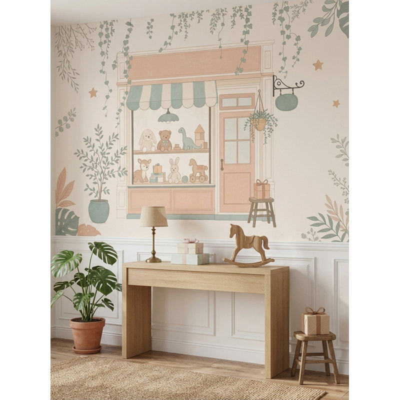 Papiers peints fantaisistes Pastel, 100 po x 96 po, Peler et coller