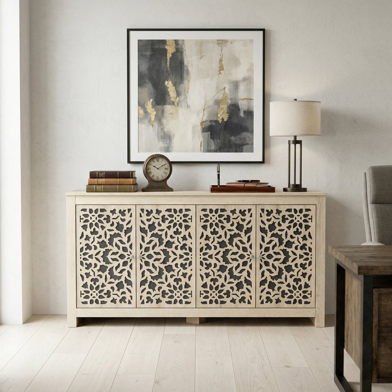 Culbreath Arrastia 4 Door Wide Sideboard, Oslo Oak