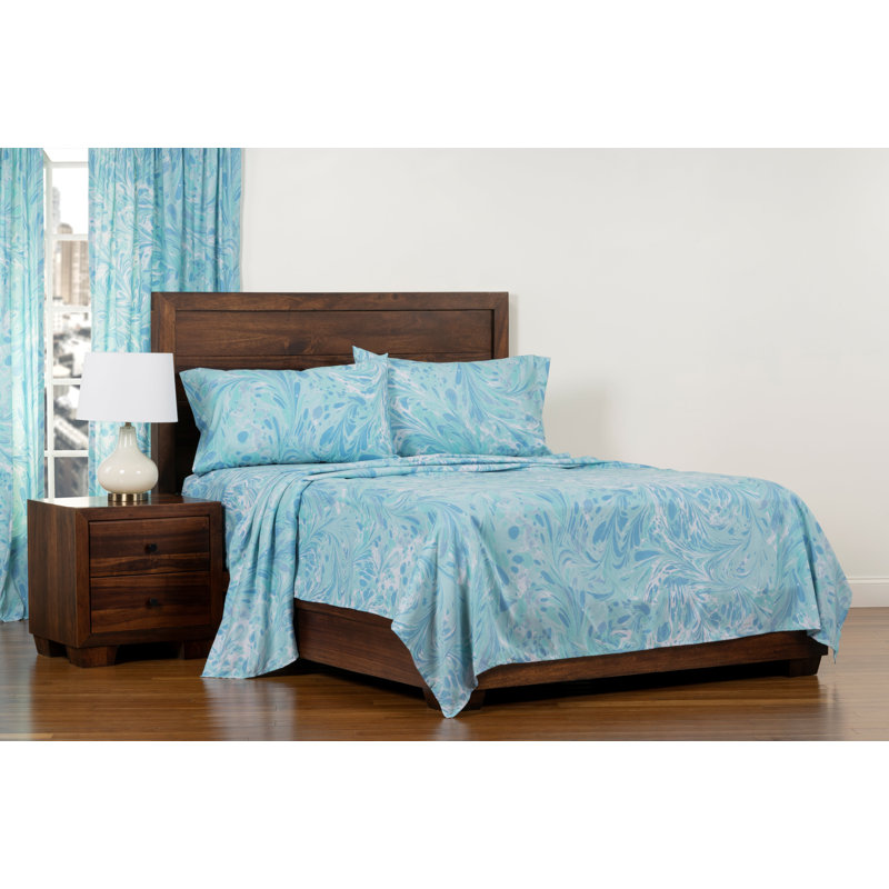 Ensemble de draps en microfibre marbrée Triton, Grand