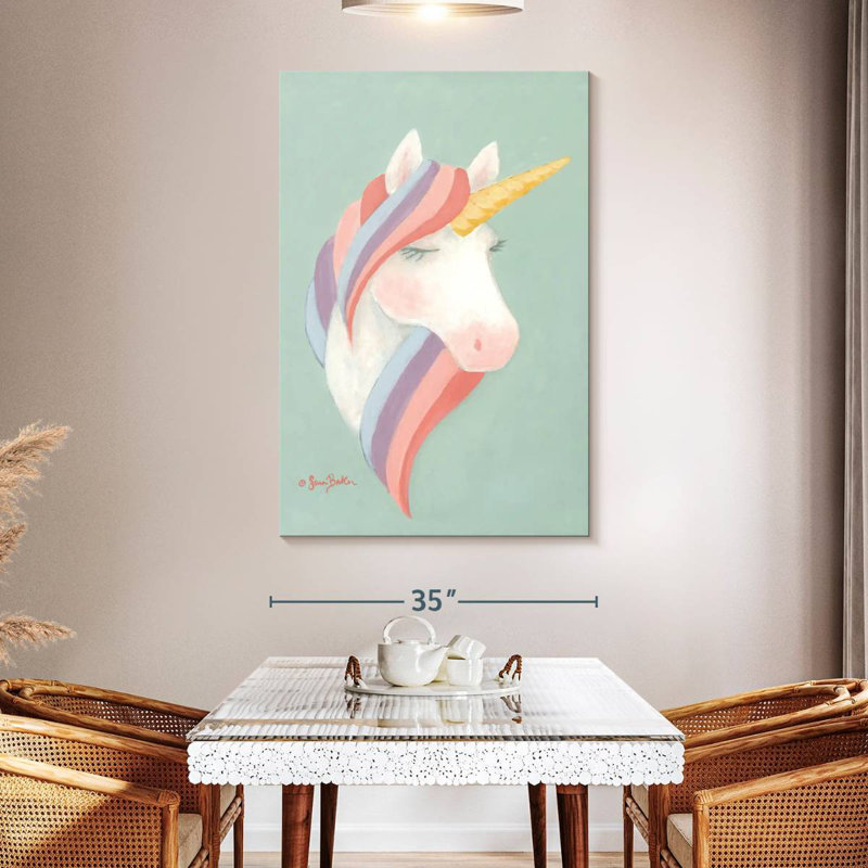 Brampt Pastel Unicorn, 51" H x 34" W