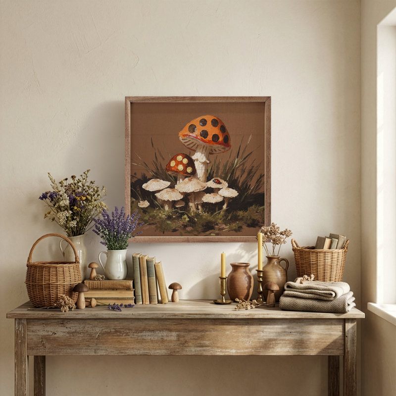 Mushroom Patch, 12" H x 12" W