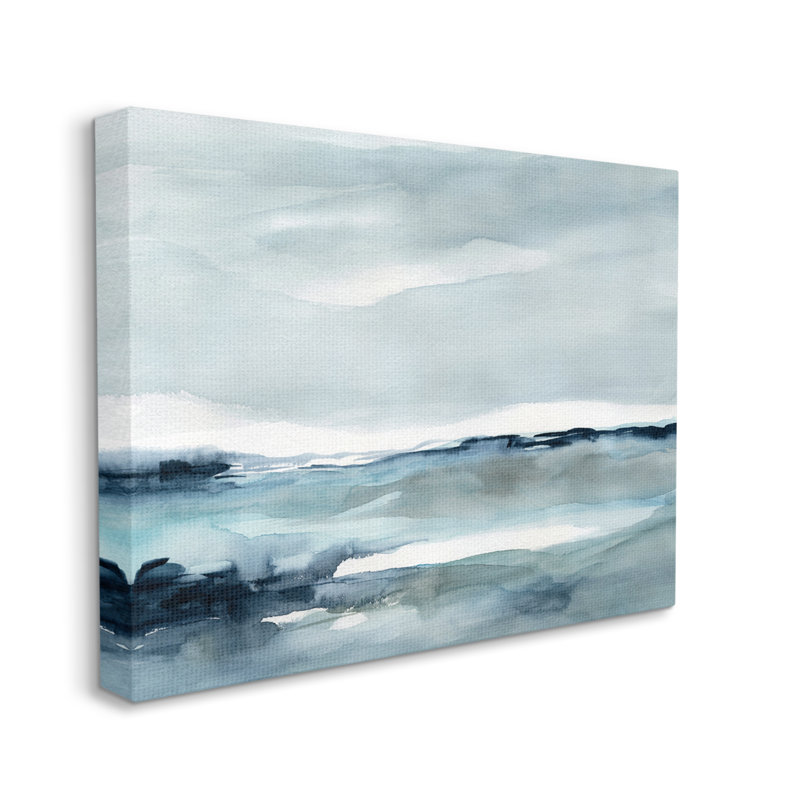 Paysage abstrait de l'océan polaire désolé, Plaque murale, H 48 po x l 36 po